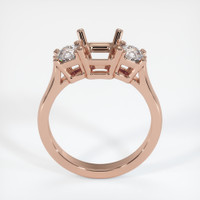 14K Rose Gold Three Stone Ring Setting Image