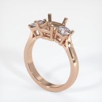 18K Rose Gold Three Stone Ring Setting Video