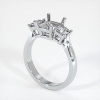 10K White Gold Three Stone Ring Setting Video