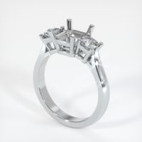 14K White Gold Three Stone Ring Setting Video