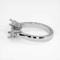 14K White Gold Three Stone Ring Setting Image