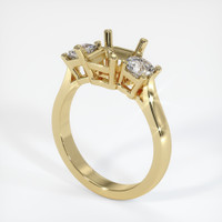 10K Yellow Gold Three Stone Ring Setting Video