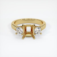 10K Yellow Gold Three Stone Ring Setting Image