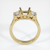 10K Yellow Gold Three Stone Ring Setting Image