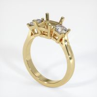 14K Yellow Gold Three Stone Ring Setting Video