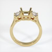 14K Yellow Gold Three Stone Ring Setting Image