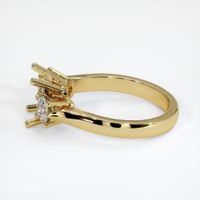 18K Yellow Gold Three Stone Ring Setting Image