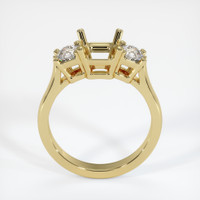 18K Yellow Gold Three Stone Ring Setting Image