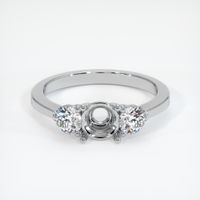 Platinum 950 Three Stone Ring Setting Image
