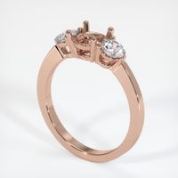 14K Rose Gold Three Stone Ring Setting Video