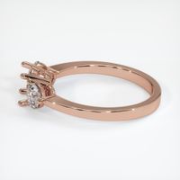 14K Rose Gold Three Stone Ring Setting Image