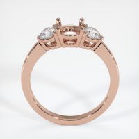 14K Rose Gold Three Stone Ring Setting Image