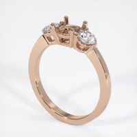 18K Rose Gold Three Stone Ring Setting Video