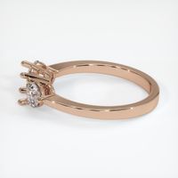 18K Rose Gold Three Stone Ring Setting Image
