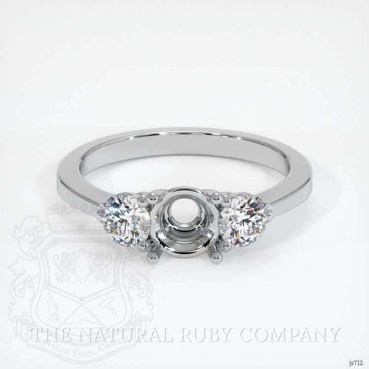 Silver Three Stone Ring Setting