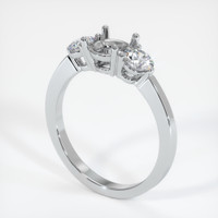 10K White Gold Three Stone Ring Setting Video