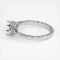 10K White Gold Three Stone Ring Setting Image