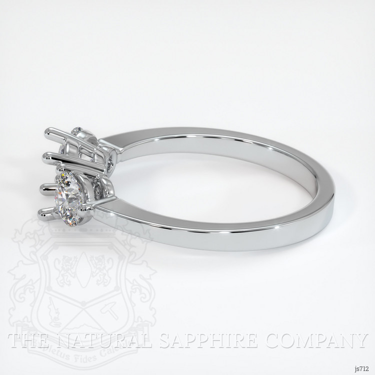 10K White Gold Three Stone Ring Setting