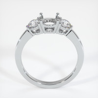 10K White Gold Three Stone Ring Setting Image