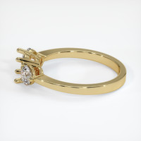 10K Yellow Gold Three Stone Ring Setting Image