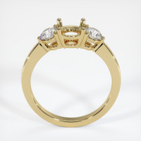 10K Yellow Gold Three Stone Ring Setting Image