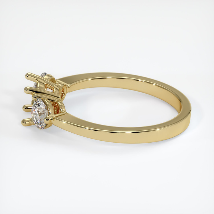 14K Yellow Gold Three Stone Ring Setting