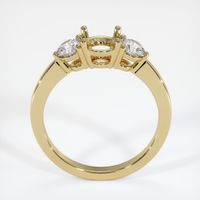 14K Yellow Gold Three Stone Ring Setting Image