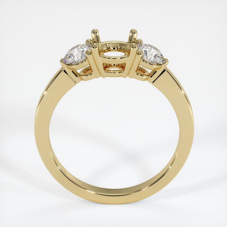 14K Yellow Gold Three Stone Ring Setting