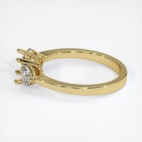 18K Yellow Gold Three Stone Ring Setting Image