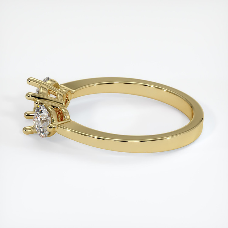 18K Yellow Gold Three Stone Ring Setting