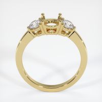 18K Yellow Gold Three Stone Ring Setting Image