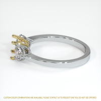 14K Yellow & White Three Stone Ring Setting Image