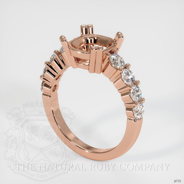 14K Rose Gold Accent Stones Ring Setting