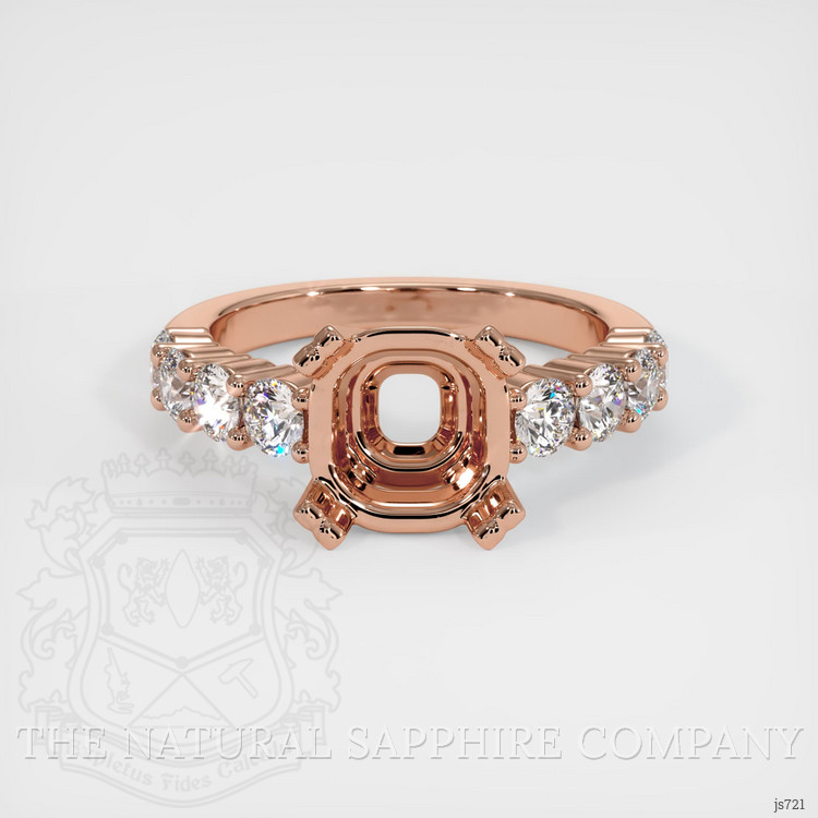 14K Rose Gold Accent Stones Ring Setting