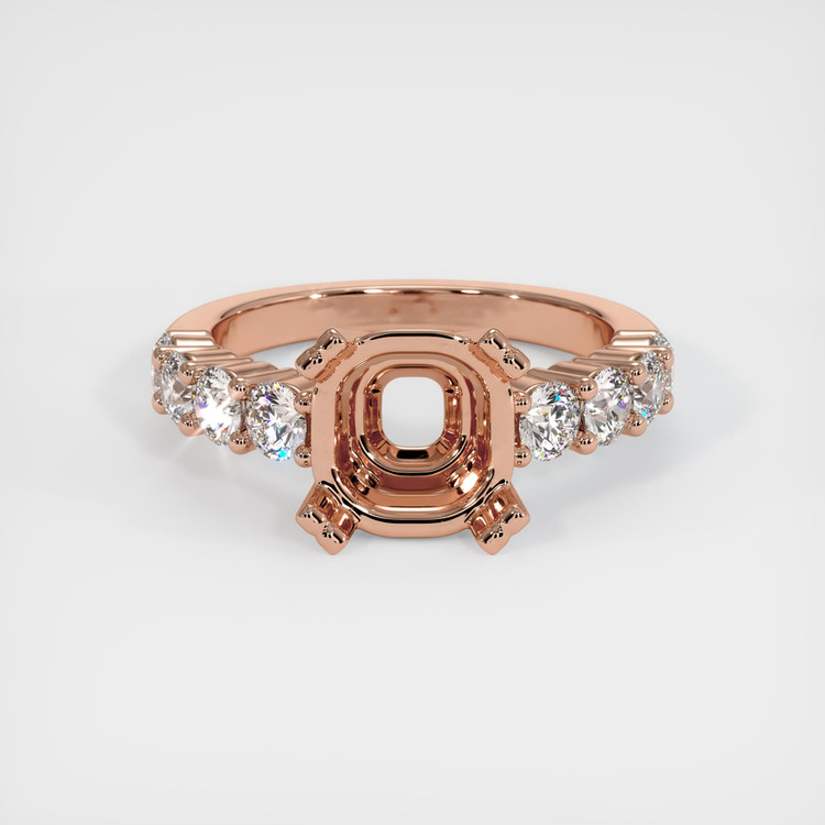 14K Rose Gold Accent Stones Ring Setting