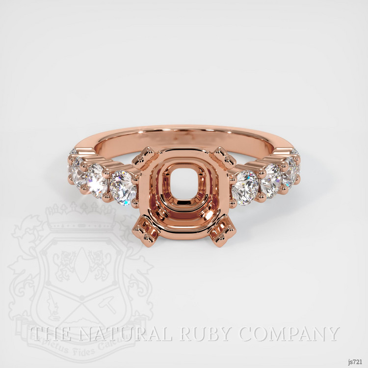 14K Rose Gold Accent Stones Ring Setting