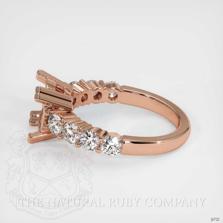 14K Rose Gold Accent Stones Ring Setting