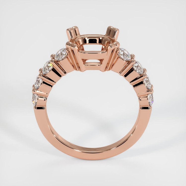 14K Rose Gold Accent Stones Ring Setting