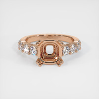 18K Rose Gold Accent Stones Ring Setting Image