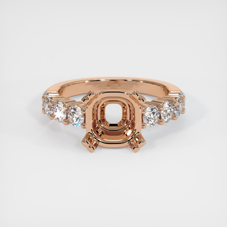 18K Rose Gold Accent Stones Ring Setting