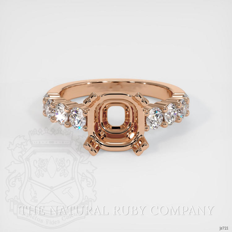 18K Rose Gold Accent Stones Ring Setting