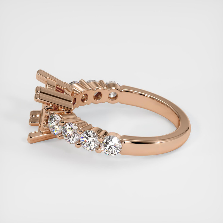 18K Rose Gold Accent Stones Ring Setting