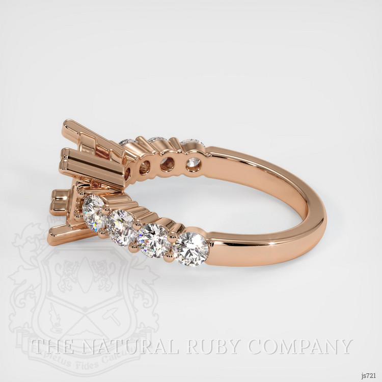 18K Rose Gold Accent Stones Ring Setting