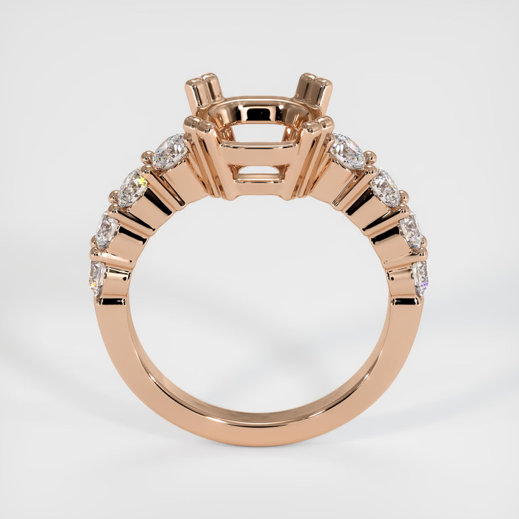 18K Rose Gold Accent Stones Ring Setting
