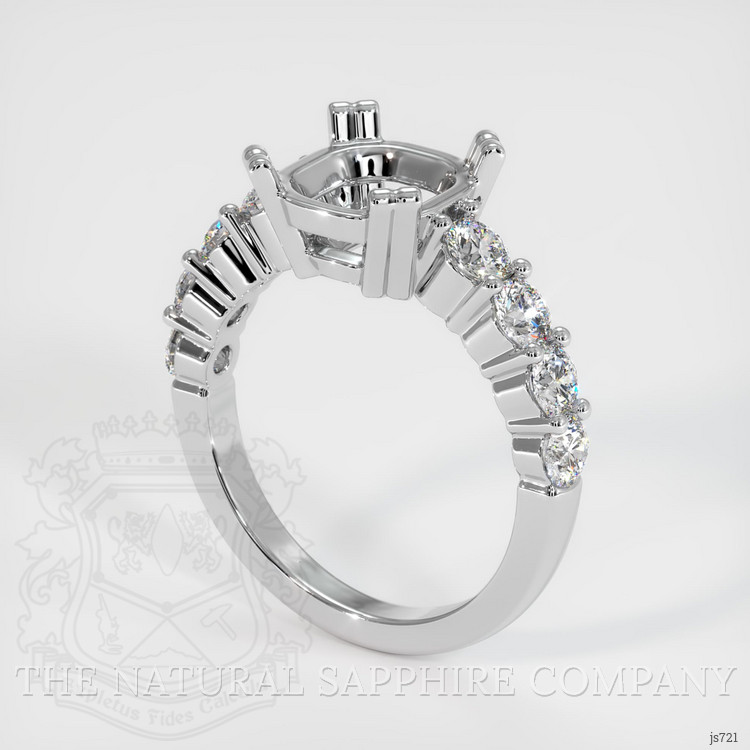 Silver Accent Stones Ring Setting
