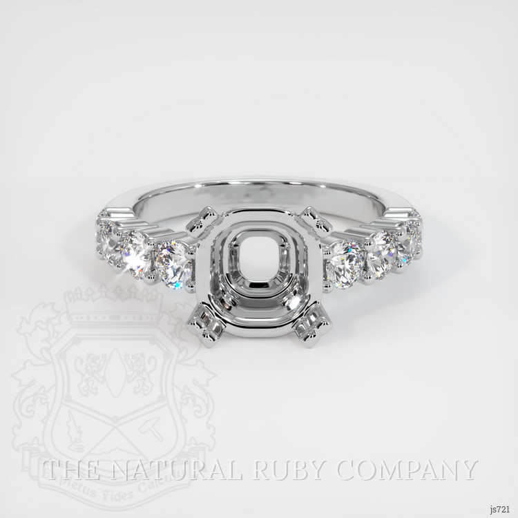 10K White Gold Accent Stones Ring Setting