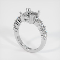 18K White Gold Accent Stones Ring Setting Video