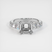 18K White Gold Accent Stones Ring Setting Image