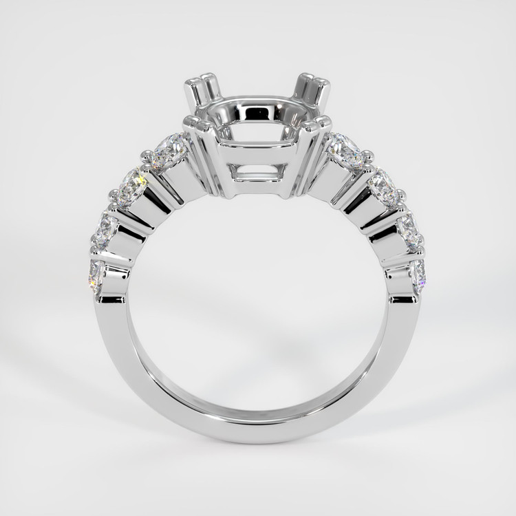 18K White Gold Accent Stones Ring Setting