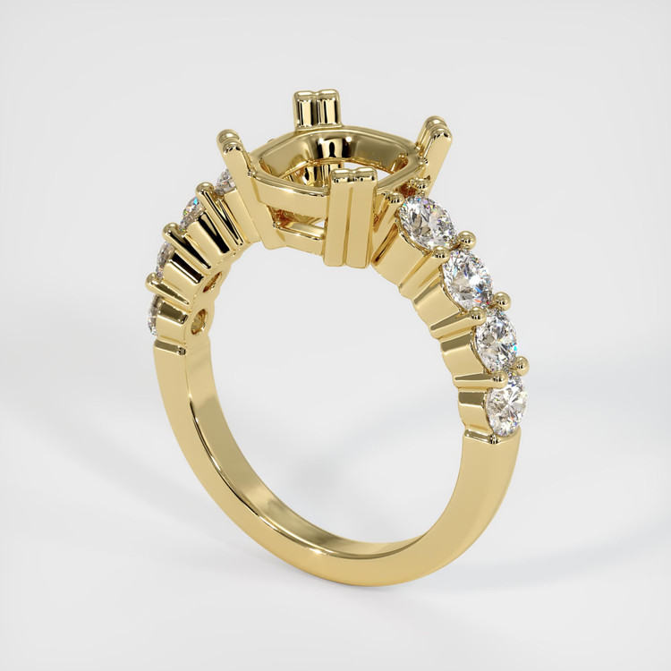 14K Yellow Gold Accent Stones Ring Setting